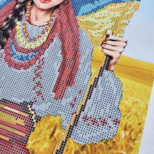 Ukraine Bead Embroidery Kit DIY Craft Kit Seed Beads Needlepoint d3621 - Picture 10 of 18