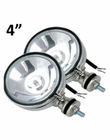 Pair of New 4" Chrome White Angel Eye Halogen Spotlights