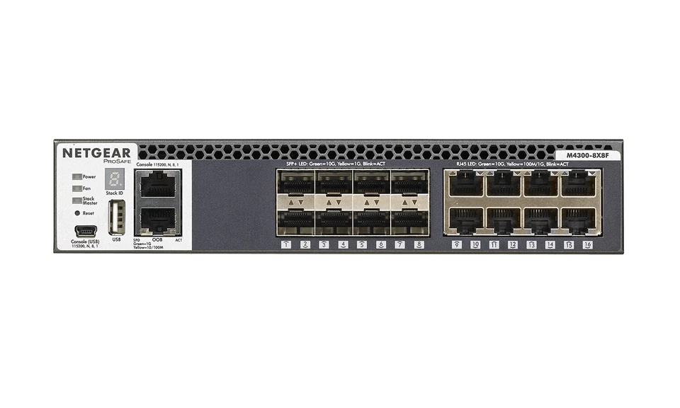 NET-M4300-8X8F-PC Netgear Stackable Managed Switch with 16x10G - Image 2 of 4
