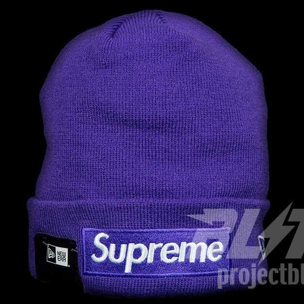 FW16 SUPREME NEW ERA BOÎTE LOGO BONNET VIOLET 2016