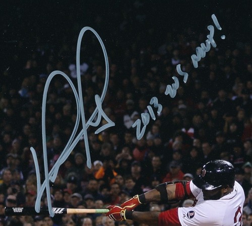 David Ortiz HOF Autographed/Inscribed 8x10 Photo 2013 WS MVP Red Sox Fanatics - Picture 2 of 3