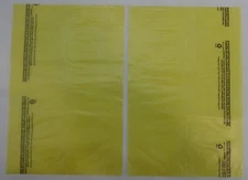 Qty. 100 Yellow High-Density Bags 8.5" x 11" Plastic Merchandise Shopping Bag
