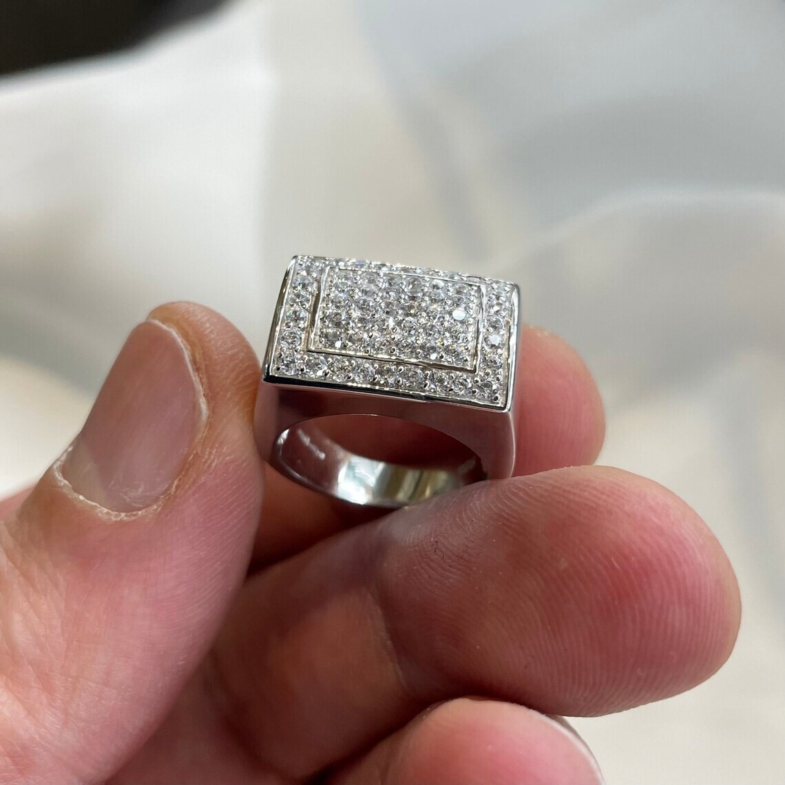 TENDERLOIN T-H.S RING (CS) SILVER/STONE 