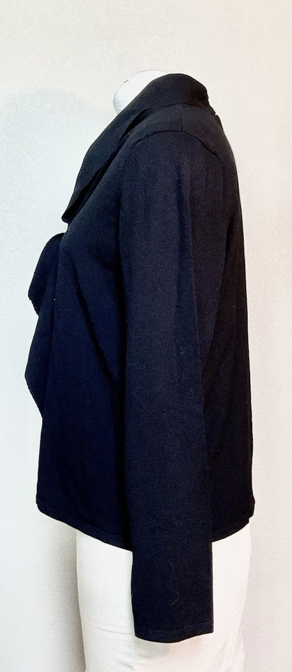 ¡NUEVO CON ETIQUETAS! Camiseta Jones New York Elements Mujer Negra Volantes Elástica 1X Foto 4 de 4