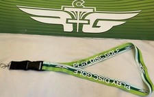 Fly Green Disc Golf Custom Designs NEW "PLAY DISC GOLF" GREEN DG LANYARD