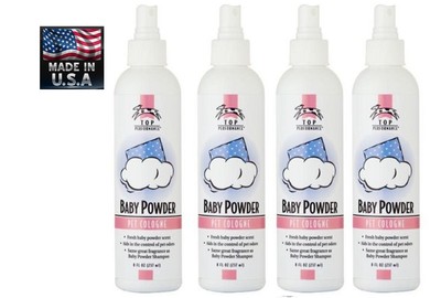 dog grooming spray baby powder