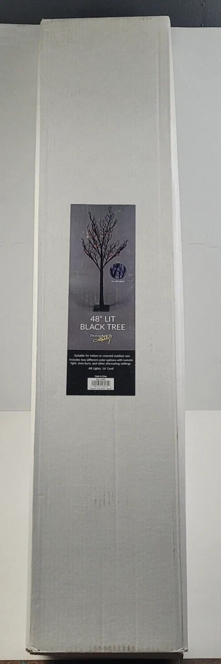 Primitives By Kathy Halloween Iluminado Espeluznante Negro Brillo Árbol Foto 3 de 3