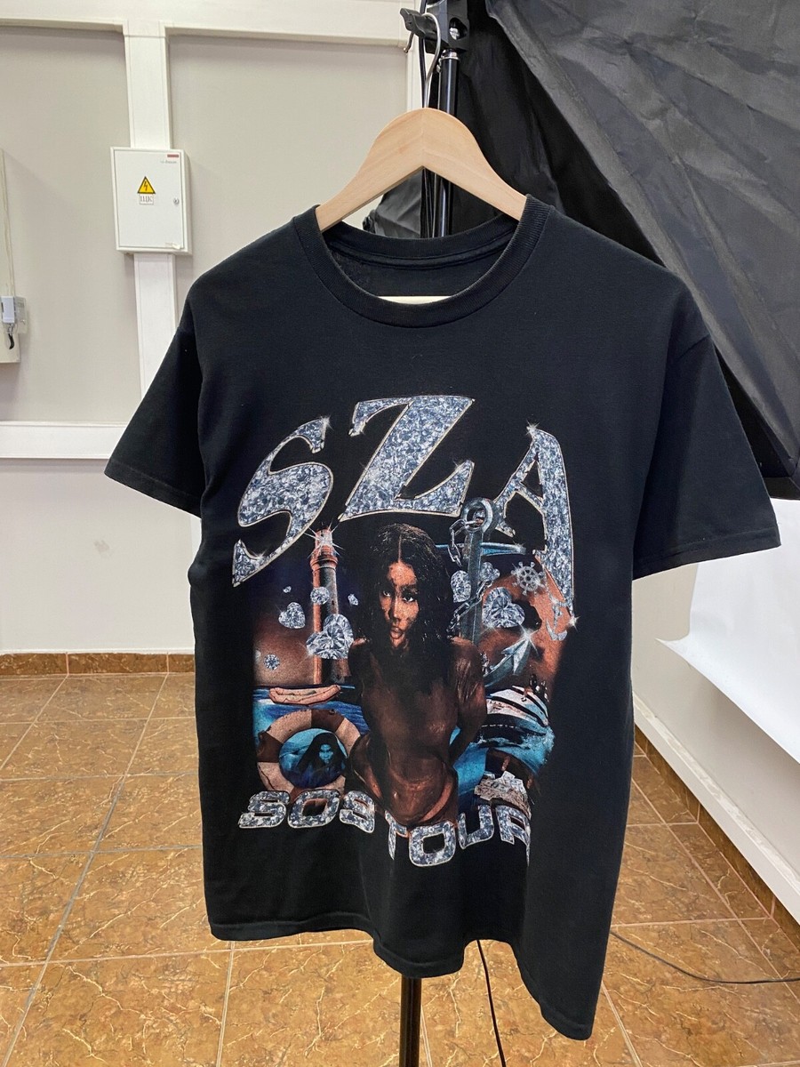 🇺🇸 SZA SOS Tour Top Dawg Rap Y2K T-Shirt Rare Retro Hype size M