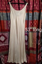 VTG 1990s Natori Long Ivory Satin-Like Nightgown Classic SMALL Philippines