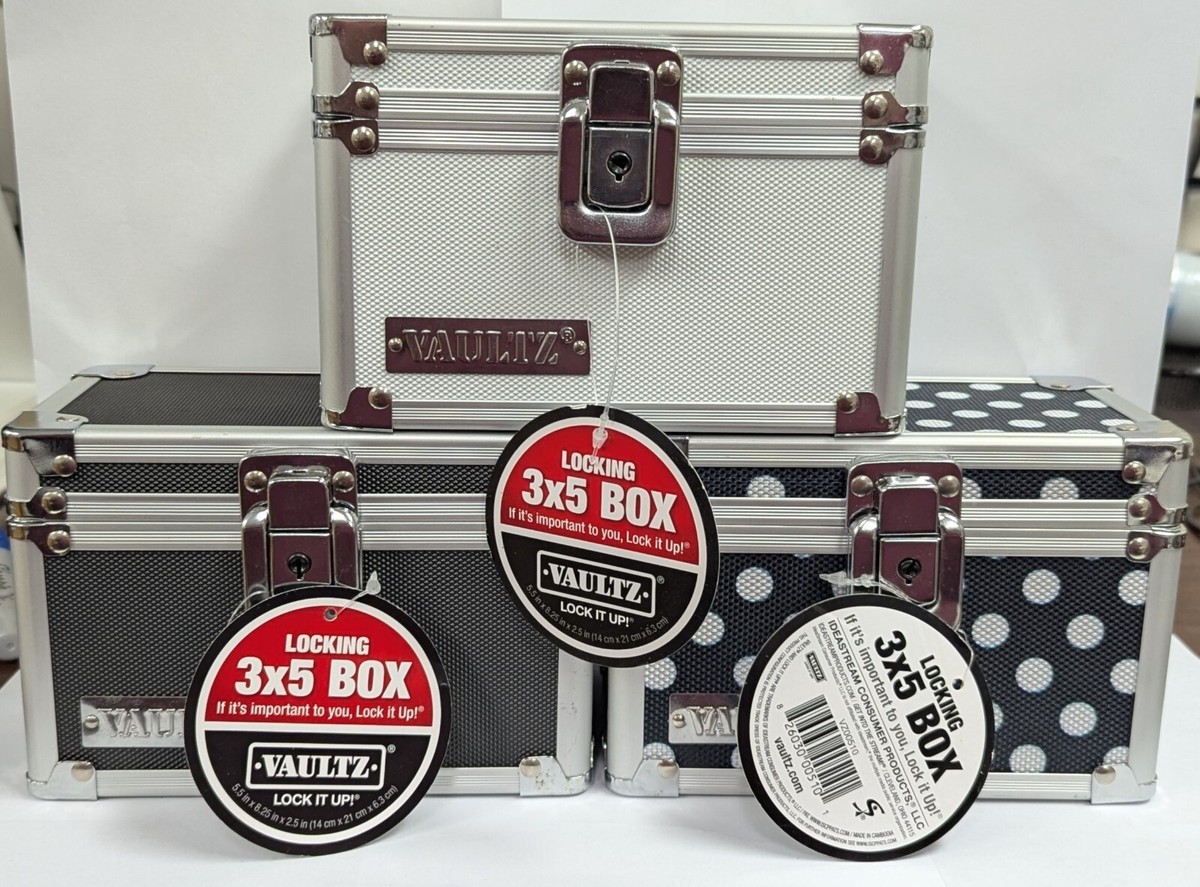 VAULTZ LOCK IT UP 3X5 LOCKING BOX NEW WITH TAGS *SEE VARIATION FOR