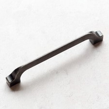 Image of Pewter Iron Cupboard Handles Antique D Pulls 128mm & 320mm Rustic Bedroom Drawer