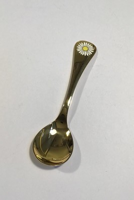 Georg Jensen Annual Löffel 1987 IN Vergoldet Sterlingsilber Mit Emaille