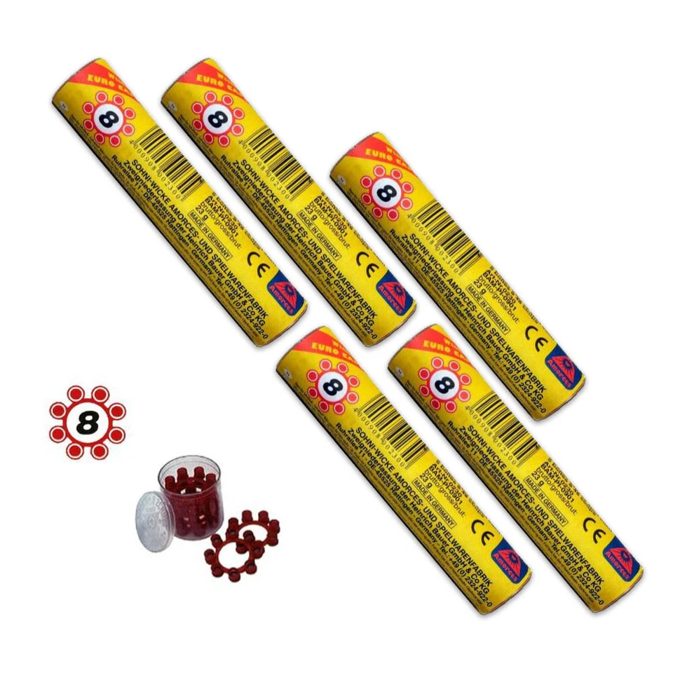 Sohni Wicke 8er Ringe 1200 Schuss Munition Ringamorces für Kinderpistole neu