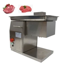 110V QX Commercial Electric Meat Slicer w/5mm Blade Stainless Steel 550W 250Kg/h