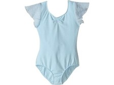 Bloch Blue Flutter Sleeve with Sequin Dot Leotard Girl's Size 8-10 L19729