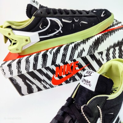 Nike Blazer US 15 Men's Black White Green 3D Rare Retro Acronym   DO9373 001 NIB