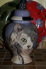 Custom Pet urn for ashes Cat CATS cremation urn Med memorial SPHYNX hairless cat