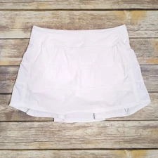 Lululemon Pace Rival Skirt Skort White Size 6 Pickleball Tennis Golf Athleisure