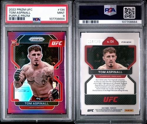 2022 Panini Prizm UFC - Tom Aspinall #134 Purple Prizm /149 (RC) - Bild 3 von 3