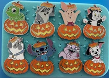 2025 Disney Parks Halloween Pumpkin Pals Complete 8 Pin Mystery Set