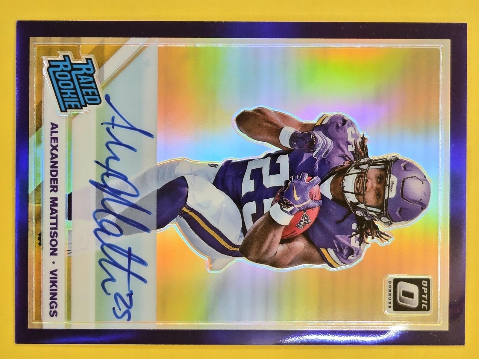 Alexander Mattison Panini Donruss Optic #181 Autograph-Bronze