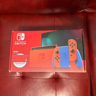 Nintendo Switch Console in Box Mario Red & Blue Edition with 128 GB memory card