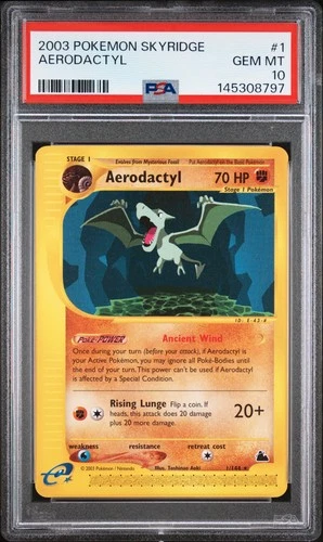 2003 POKEMON SKYRIDGE #1 AERODACTYL PSA 10