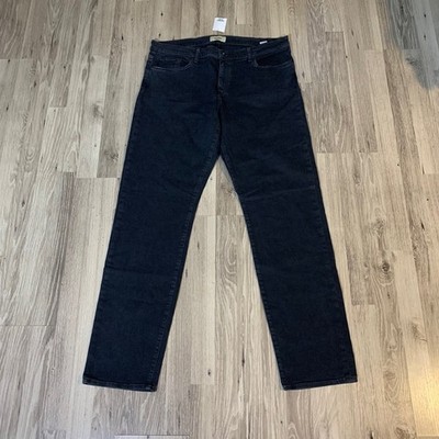 NWT Baldwin Kansas City Jeans Henley Slim Straight Men Smoke 38x34 USA