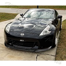 For 09-12 Nissan 370Z CT-Style Painted Black Front Bumper Splitter Spoiler Lip