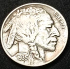 1935 S 5C INDIAN HEAD BUFFALO NICKEL EARLY US TYPE COIN NICE HORN