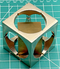Sputnik in Cube Metal Puzzle Marcel Gillen #0...