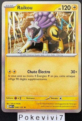 Pokemon Karte RAIKOU 048/132 HOLO ME01 Mega-Evolution MEG FR NEU