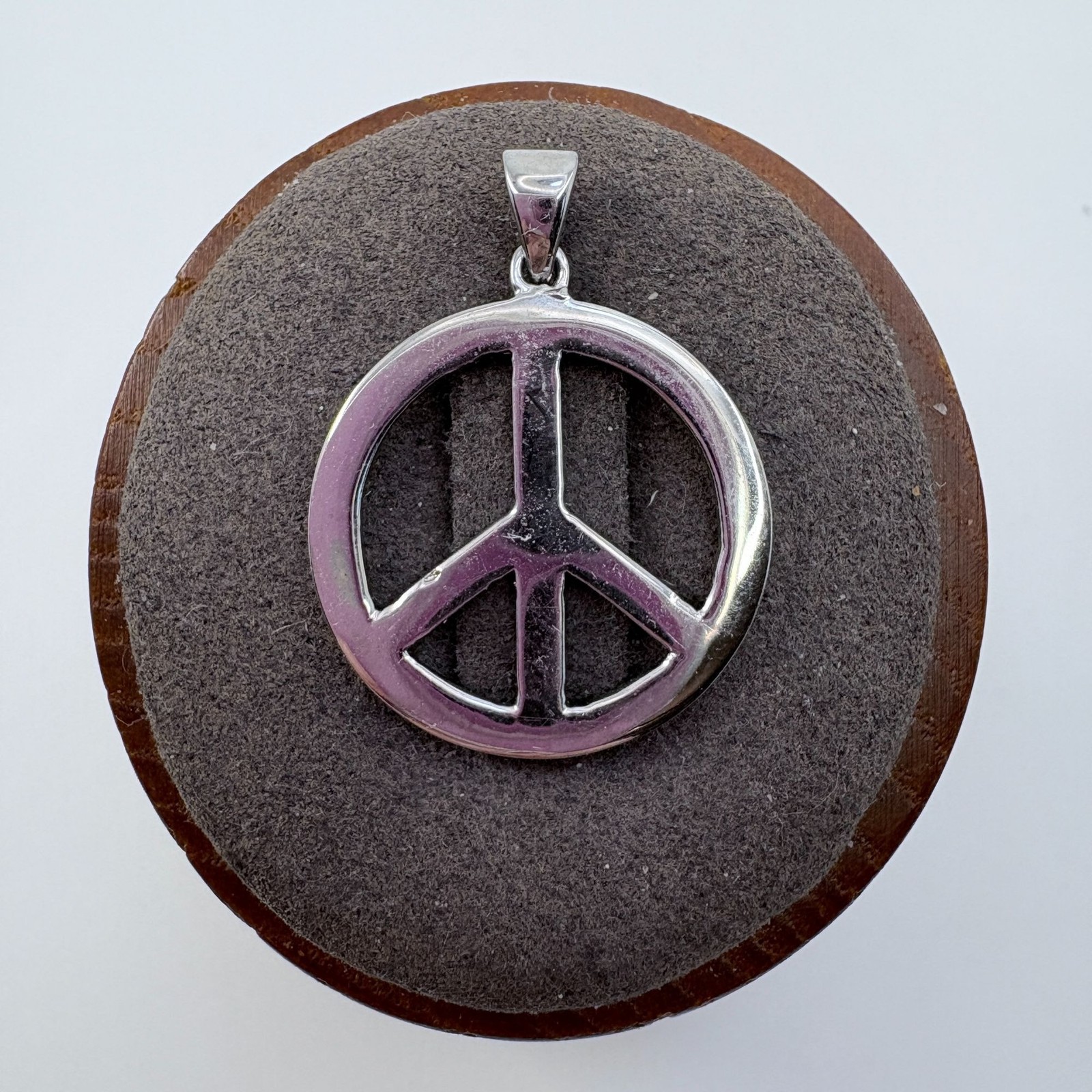 VTG Solid Sterling Silver 925 Reversible Peace Si… - image 1