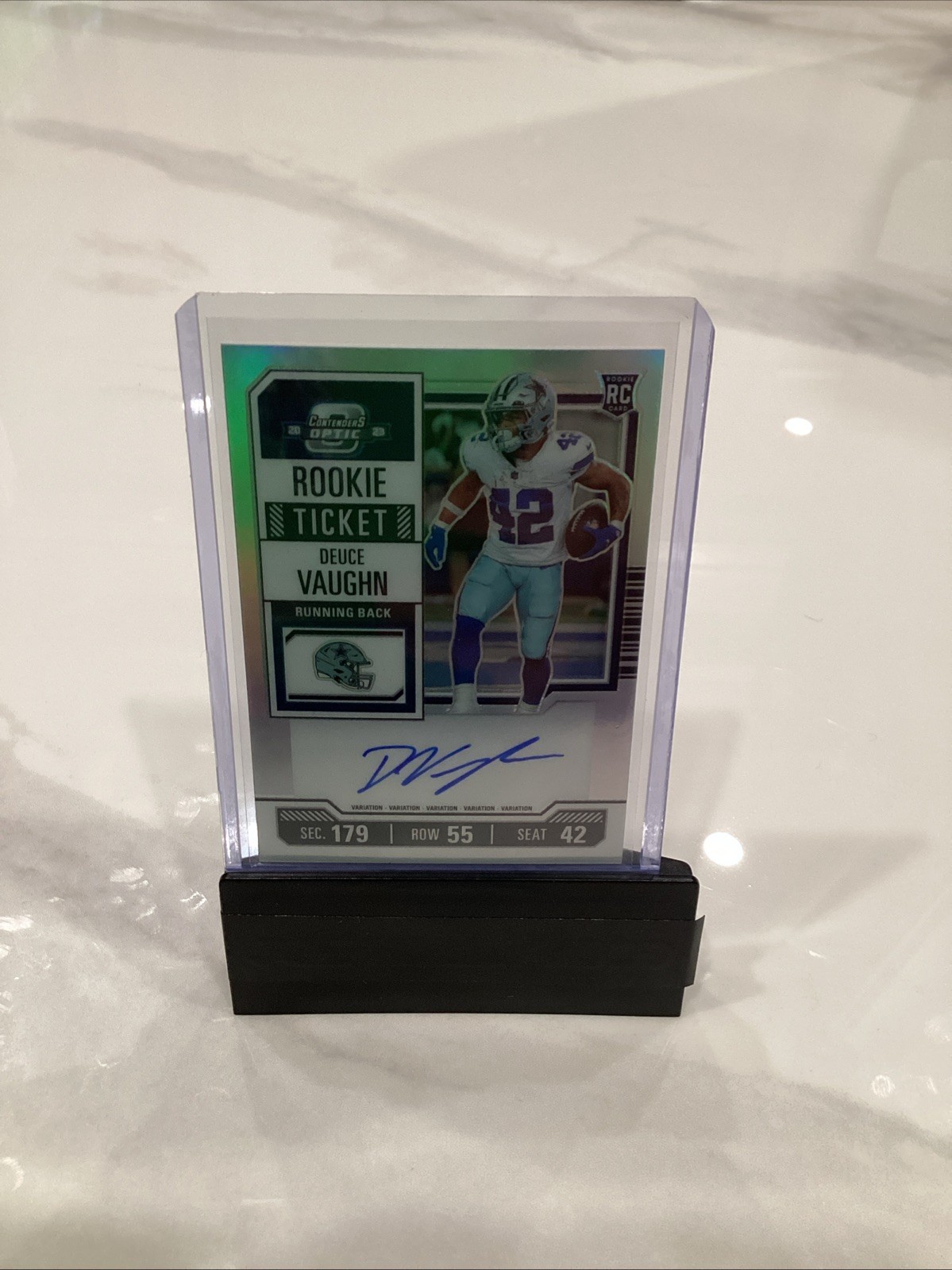 2023 Panini Contenders Rookie Ticket Auto RPS Variation Deuce Vaughn #108 AU, RC