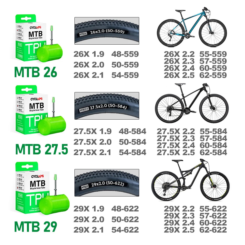 Tubo interno ultraleggero antiossidazione mountain bike 26 27,5 29 pollici pneumatico TPU foto 2