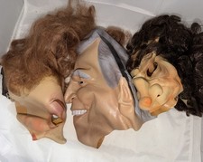 Vintage 1999 Cesar George W Bush Witch Troll Latex Halloween Mask Lot