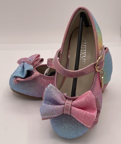 Little Kid Girl Glitter Princess Low Heel Fancy Party Dress Up Shoes Size 10 - Picture 4 of 10