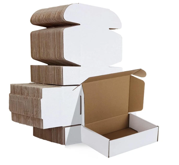 10/20/50/100/200PCS 7x5x2 INCH White Corrugated Shipping Packing Boxes Mailer US - Image 2 of 4