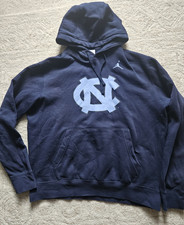 Nike Jordan UNC Tar Heels Hoodie Sweatshirt Navy Blue Large L North Carolina