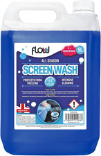 Flow-W All Seasons Concentrate Screenwash 5L – Powerful Windshield Cleaner with  2.15 per litre