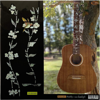 Tree of Life Hummingbird Ukulele Fingerboard Inlay Sticker Decal