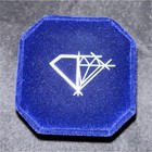 La Maison de la Joaillerie Écrin/boîte à bijoux velours bleu certificat sachet