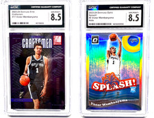 2023 Donruss Splash Holo & Craftsmaen Victor Wembanyama 2 RC Cards CGC 8.5 NM/MT