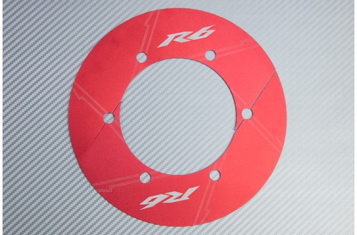 Cache Couronne Aluminium Rouge CNC Haute Finition pour YAMAHA R6 2005