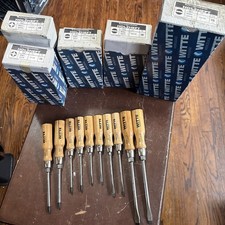 (10) Vintage New Old Stock Witte Wood Handle Screwdriver Germany (5) Sizes