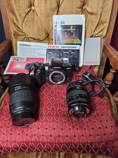 Pentax PZ-20 35mm SLR Film Camera , Flash W/ Manual, Pentax Cable Switch, 2 Lens