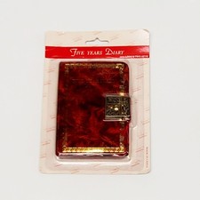 Vintage Five-Year Diary With Lock And Keys Re...
