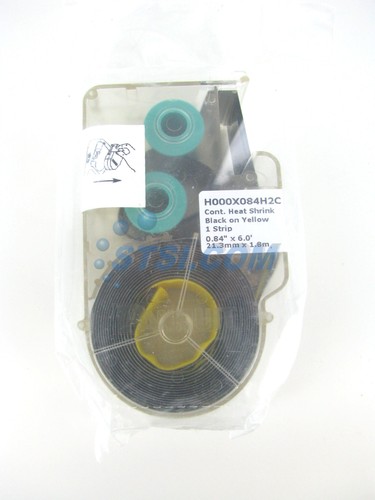 Panduit P1 Label Cassette H000X084H2C Black/Yellow Continuous Heat Shrink ~STSI - Picture 2 of 4