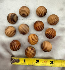 VTG Set of 12 Domed Wooden Buttons #282