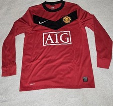 MANCHESTER UNITED 09/10 HOME SHIRT JERSEY NIKE LONG Sleeve Size Small 355092-623